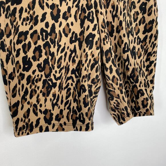 Torrid Tan Brown Cheetah Animal Print Biker Shorts Womens Size 0 Large - Picture 6 of 7